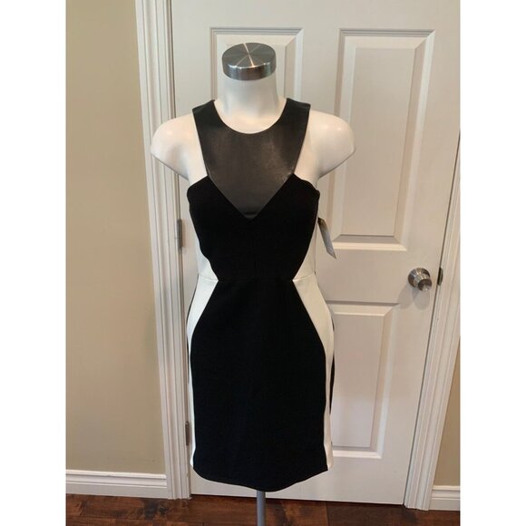Mason Black & White Colorblock Dress, Size Small - Picture 1 of 6